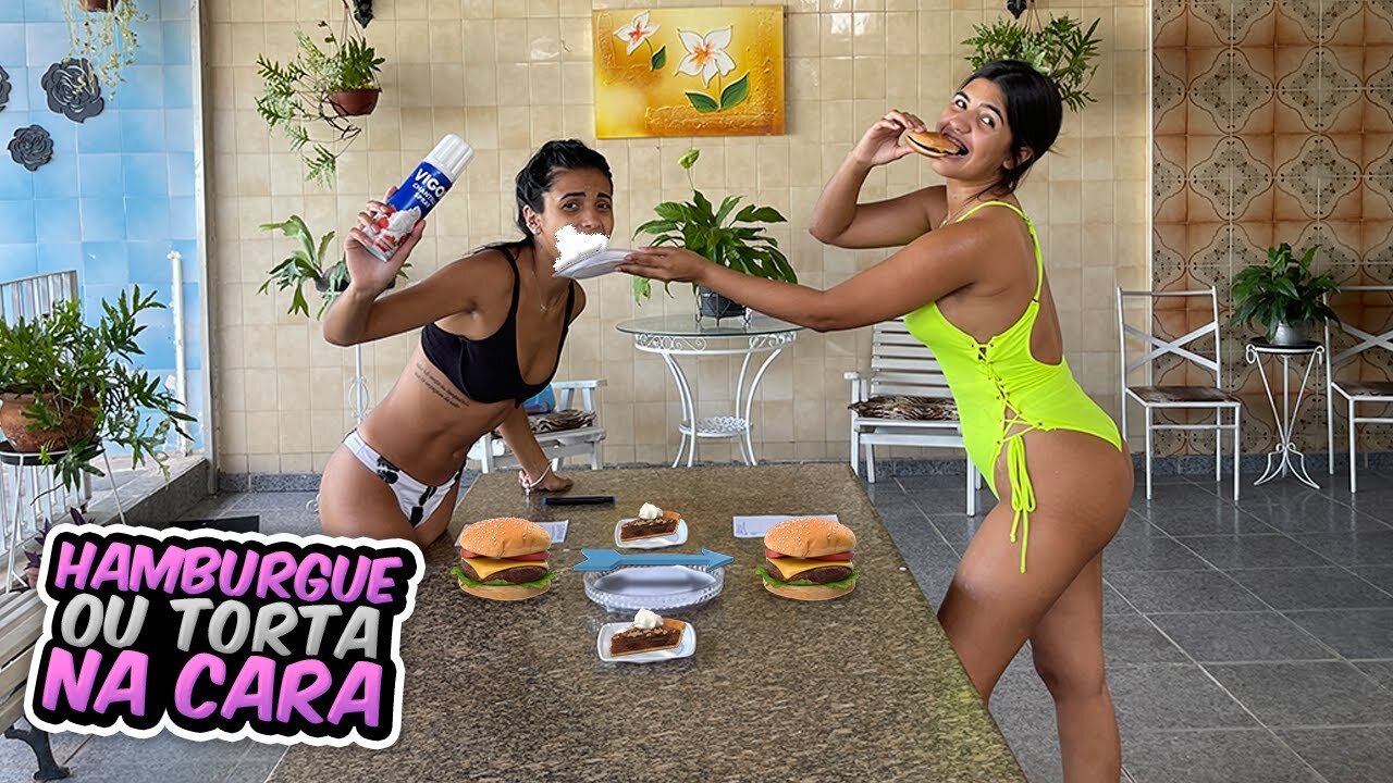 HAMBURGUER OU TORTA NA CARA! - BURGER OR PIE IN THE FACE!