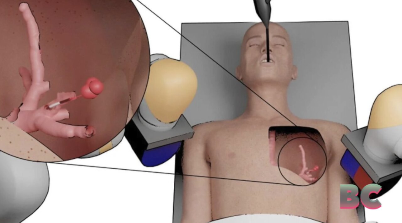 Tiny robot can travel deep into lungs to detect and treat cancer