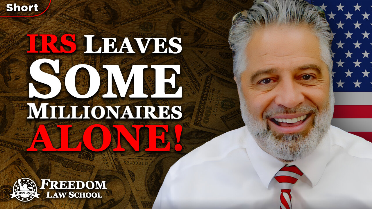 How YOU can be one of the millionaires that the IRS chooses to LEAVE ALONE! (Short)