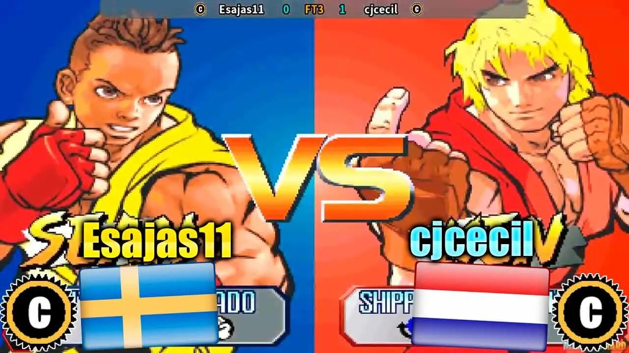 Street Fighter III 2nd Impact: Giant Attack (Esajas11 Vs. cjcecil) [Sweden Vs. Netherlands]