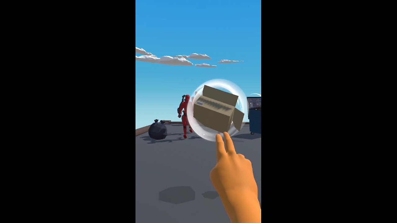 Telekinesis throw stones game