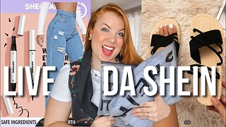 COMPRINHAS DA LIVE DA SHEIN: delineador carimbo 2 em 1, calça jeans, acessórios