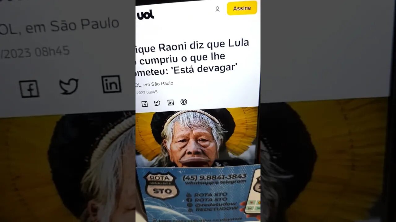 Cacique reclama do governo