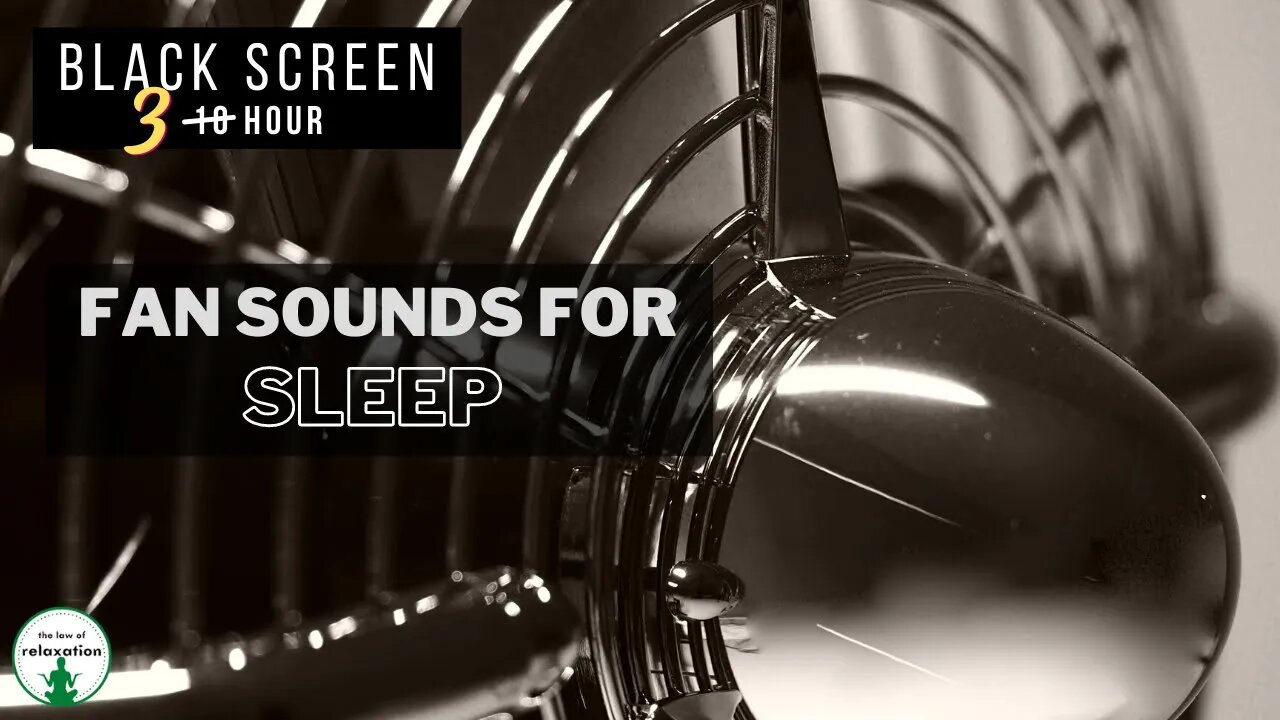 Fan Sounds for Sleeping | 3 hours of Black Screen