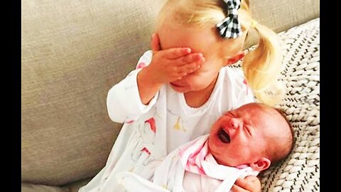 Legendary Moments When Kids Meet Newborn Babies - Funny Baby Siblings