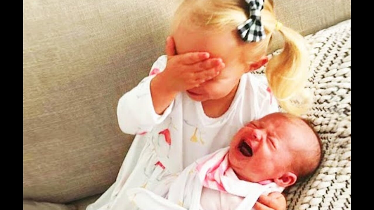 Legendary Moments When Kids Meet Newborn Babies - Funny Baby Siblings