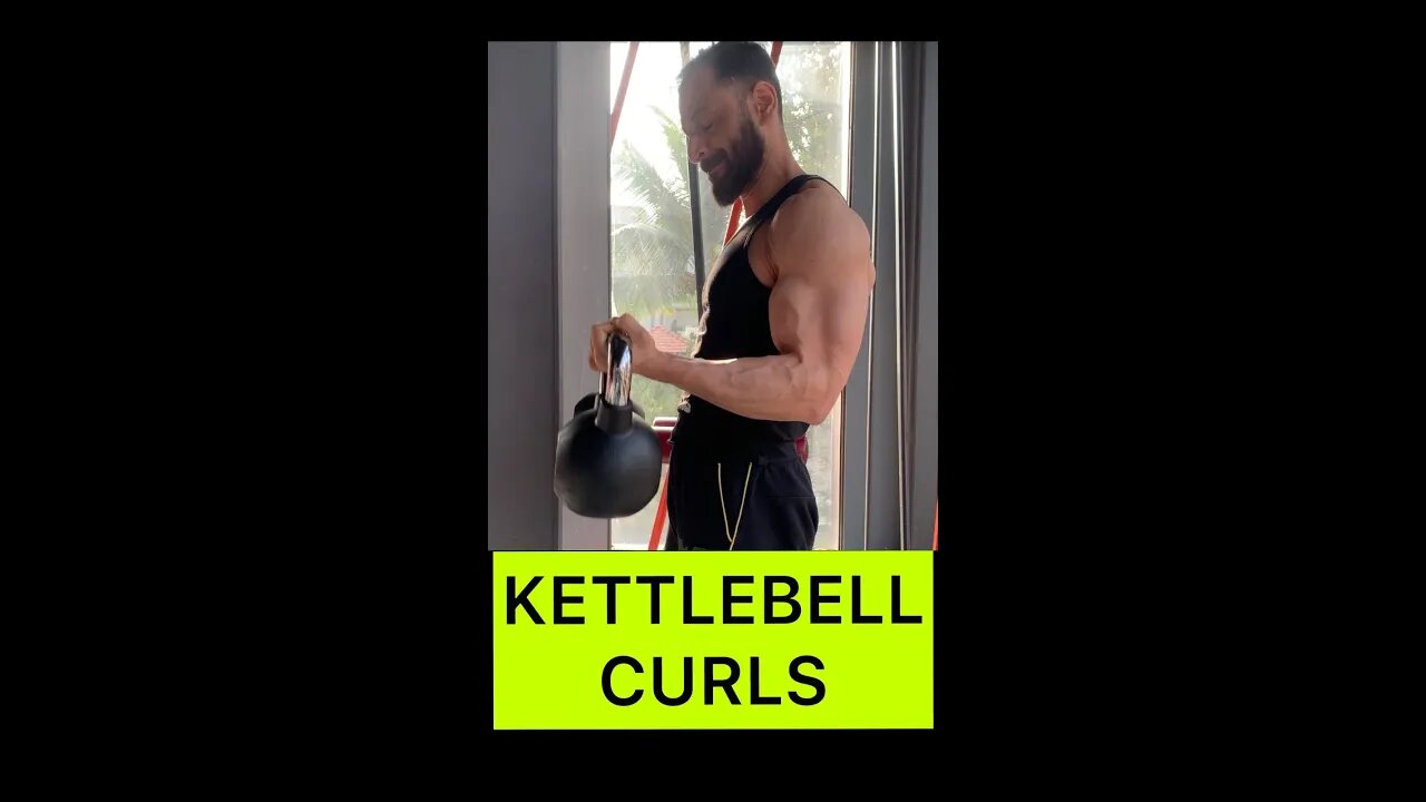 KETTLEBELL BICEP CURL | Kettlebell Workout #shorts
