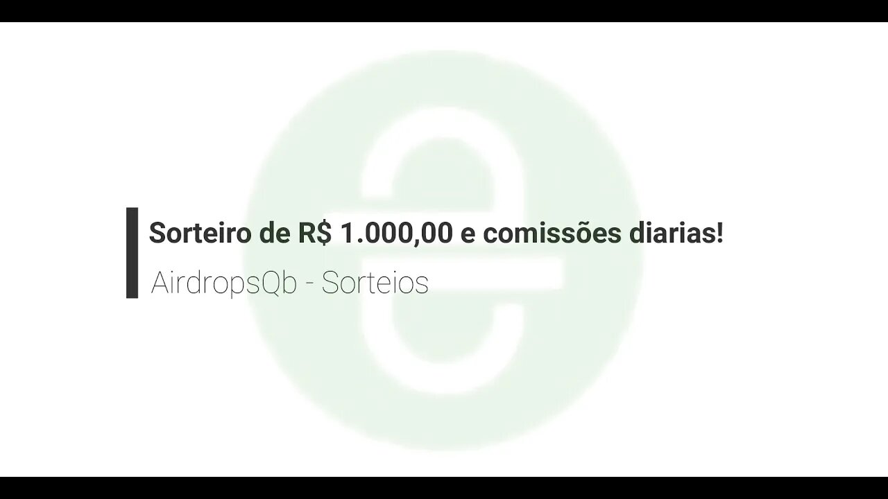 Finalizado - Sorteio - R$ 1.000,00