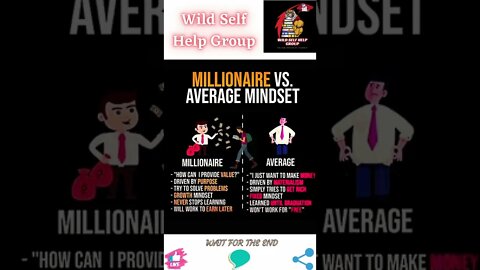 🔥Millionaire vs average mindset🔥#shorts🔥#wildselfhelpgroup🔥22 July 2022🔥