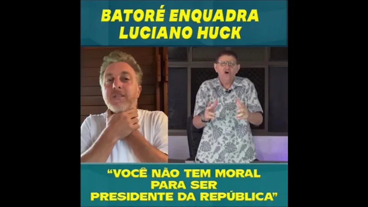 Batoré manda a real para Luciano Huck e expõe a hipocrisia do narigudo