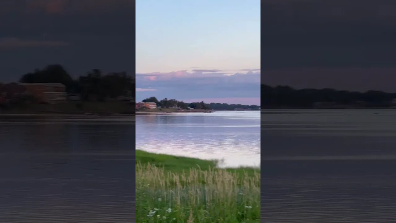 Beautiful purple clouds in the evening