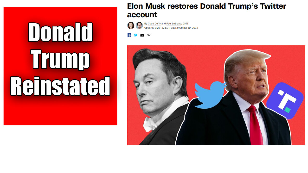 BREAKING: Elon Musk Reinstated Donald Trump After Twitter Poll