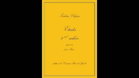 Etudes Opus 25 de 1 à 12 - Frédéric CHOPIN