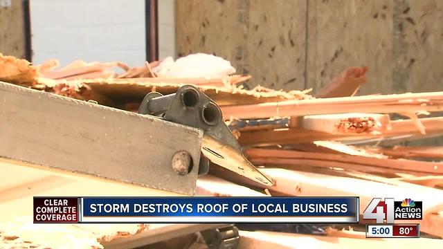 Communities clean up after strong storms hit KC metro area Saturday night