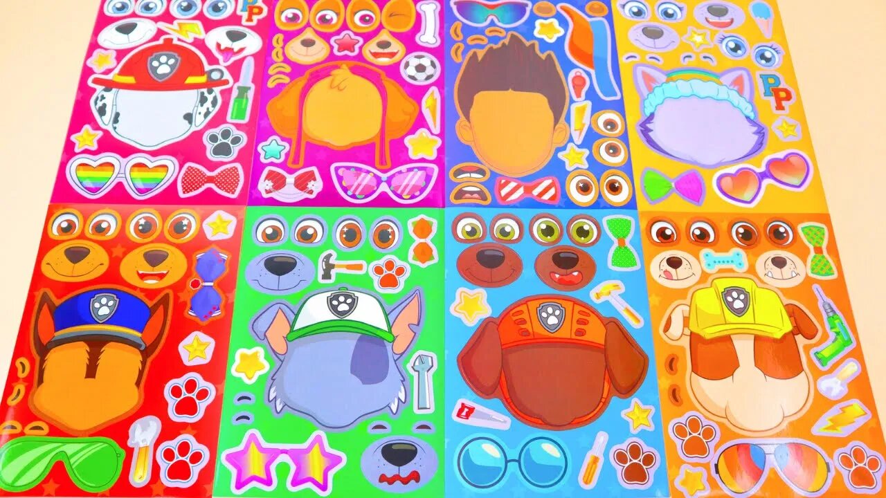 Satisfying with Sticker Book Dress Up Paw Patrol Skye,Chase,Ryder,Marshall,Everest,Rubble
