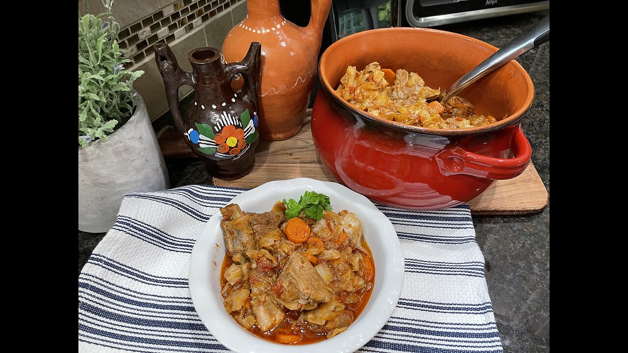 Stove top Cabbage Stew with Pork Ribs