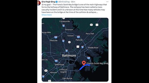 Another closer video of the Key bridge collapse. My god. 😢