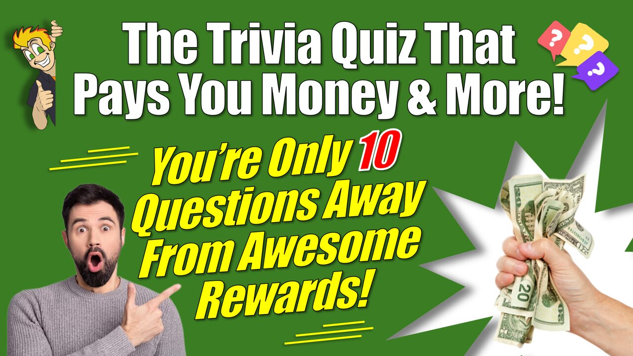 Quiz #2 - The Trivia Quiz That Rewards You! 💰 CashAbleFun.com's Daily Trivia Payout Game!