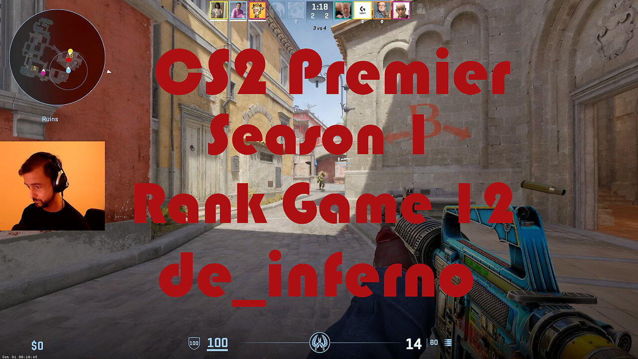 CS2 Premier Matchmaking - Season 1 - Rank Game 12 - de_inferno