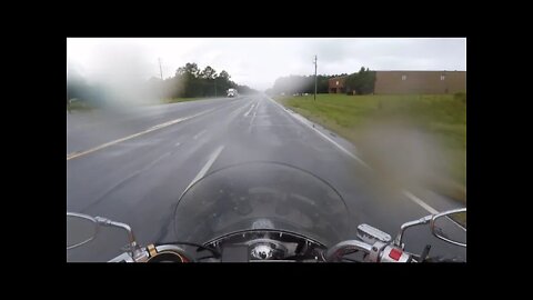Back Tire Slips on Wet Road