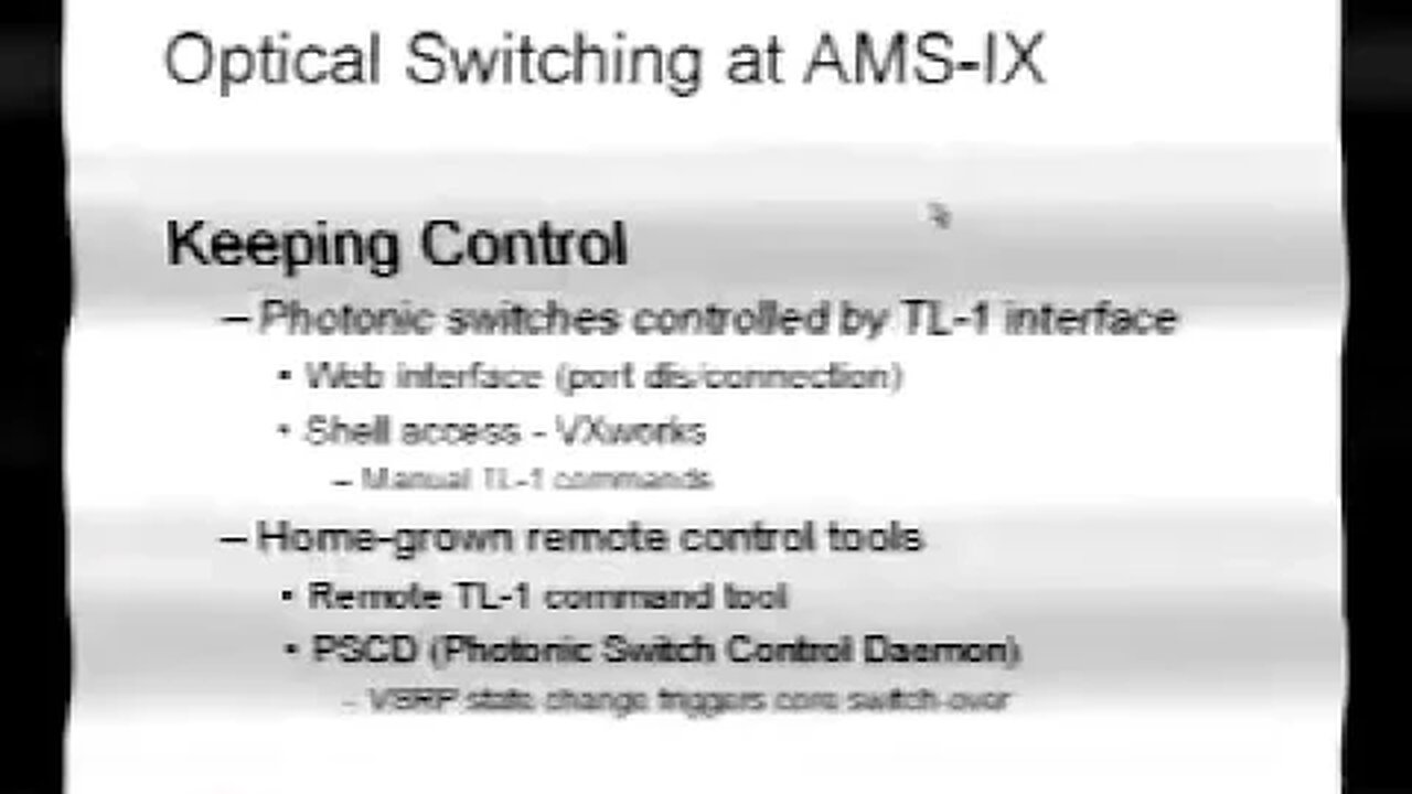 Optical Switching, a Great Tool in Platform Migration at AMS IX