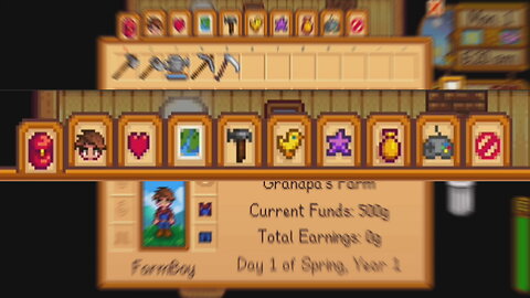 Menu Tabs - Stardew Valley Game Menu Overview