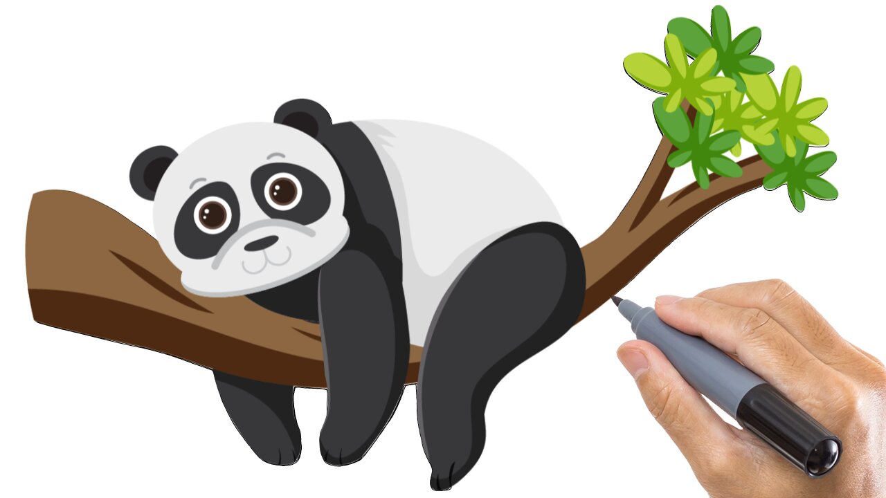 Easy panda drawing | Art a panda | Draw a panda for bigner! #kashifkids