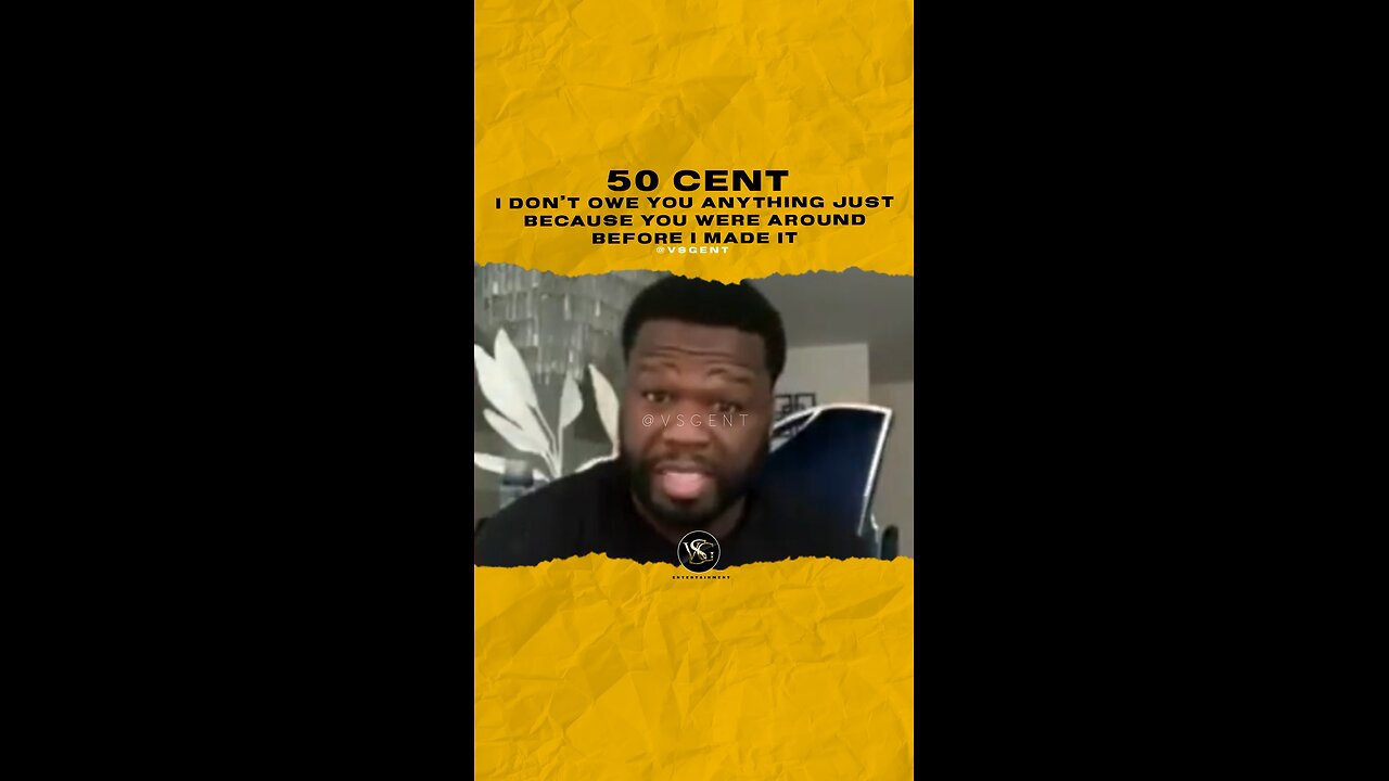 @50cent I don’t owe you anything just because you were around before I made it