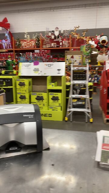 Home Depot Christmas department