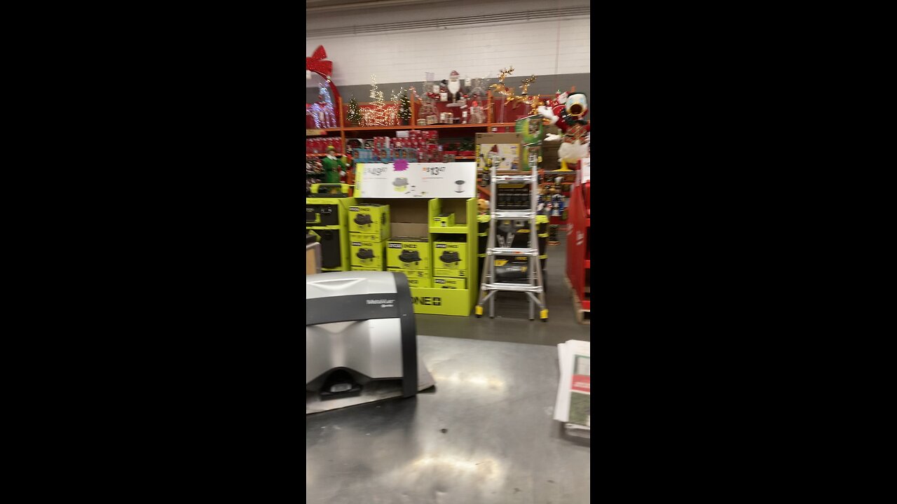 Home Depot Christmas department