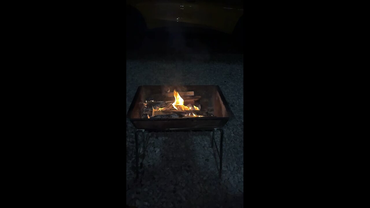 Camping bonfire