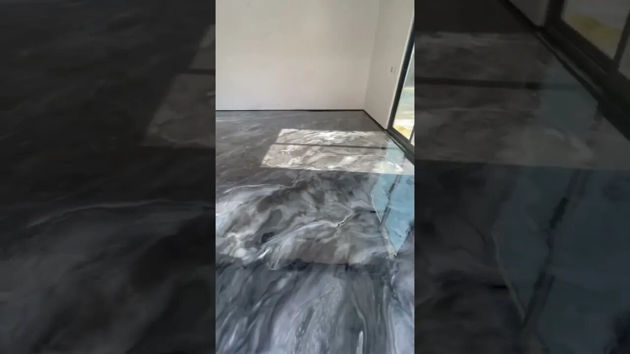 Metallic Epoxy Floors are Amazing do you agree? 😳 #shorts