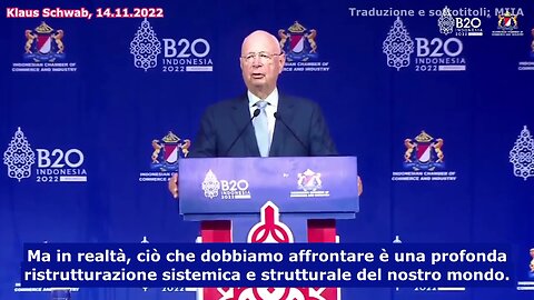 Klaus Schwab, B20 Bali - 14.11.2022, intervento completo [SUB ITA]