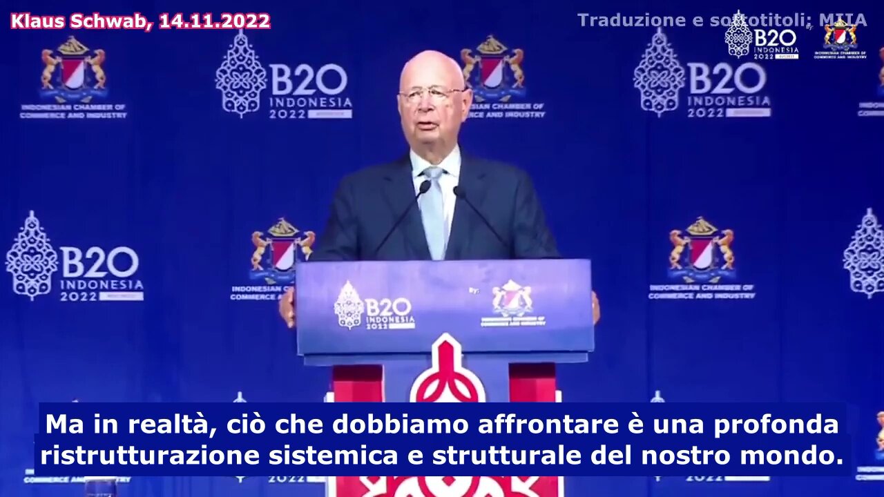 Klaus Schwab, B20 Bali - 14.11.2022, intervento completo [SUB ITA]