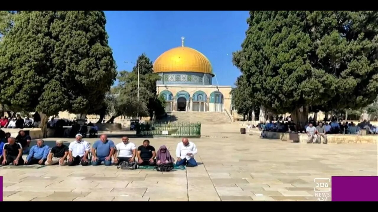 مسجد اقصیٰ میں نماز جمعہ کی ادائیگی