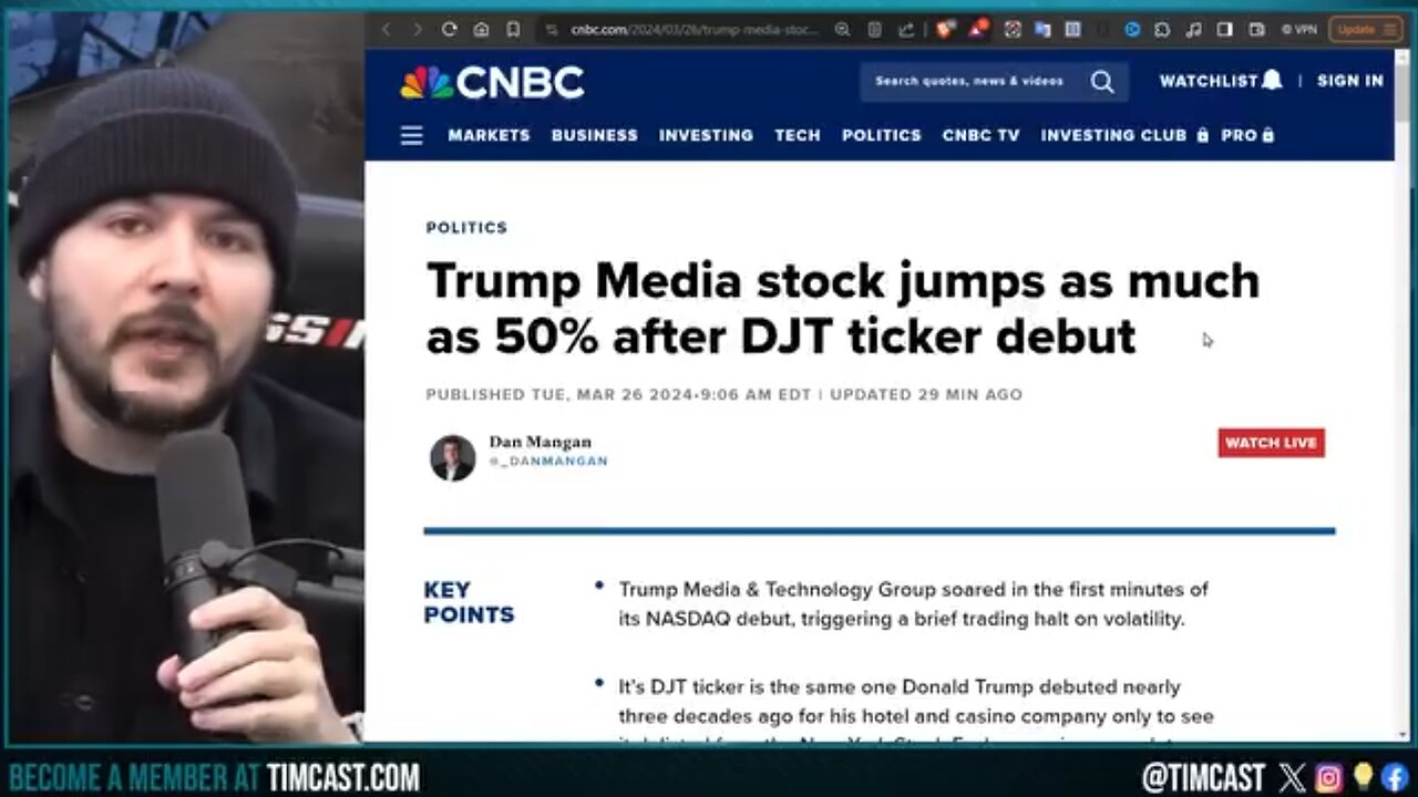 Trump DJT Stock SOARS Over 50%, Trump Make $5.4B, Democrats Say NO WAY Its Worth That Much