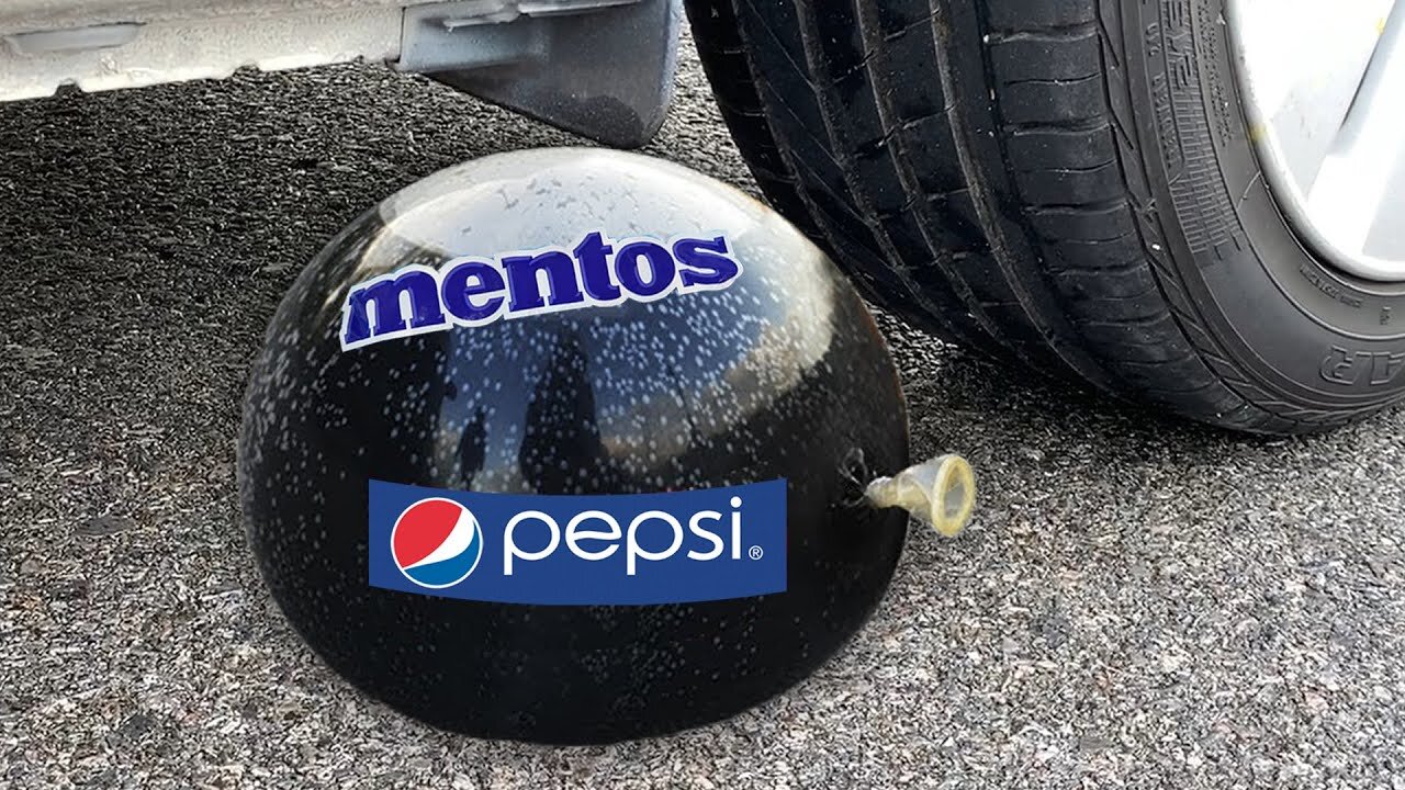 Experiment Car vs Pepsi and Mentos | Crushing crunchy & soft things by car