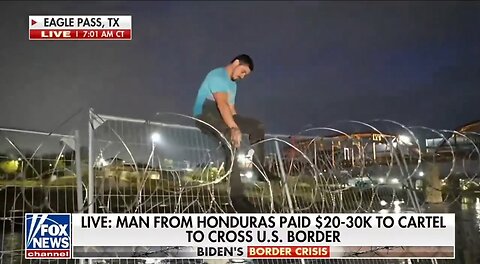 Illegal Immigrant Jumps Razor Wire Fence During Live Fox News Broadcast