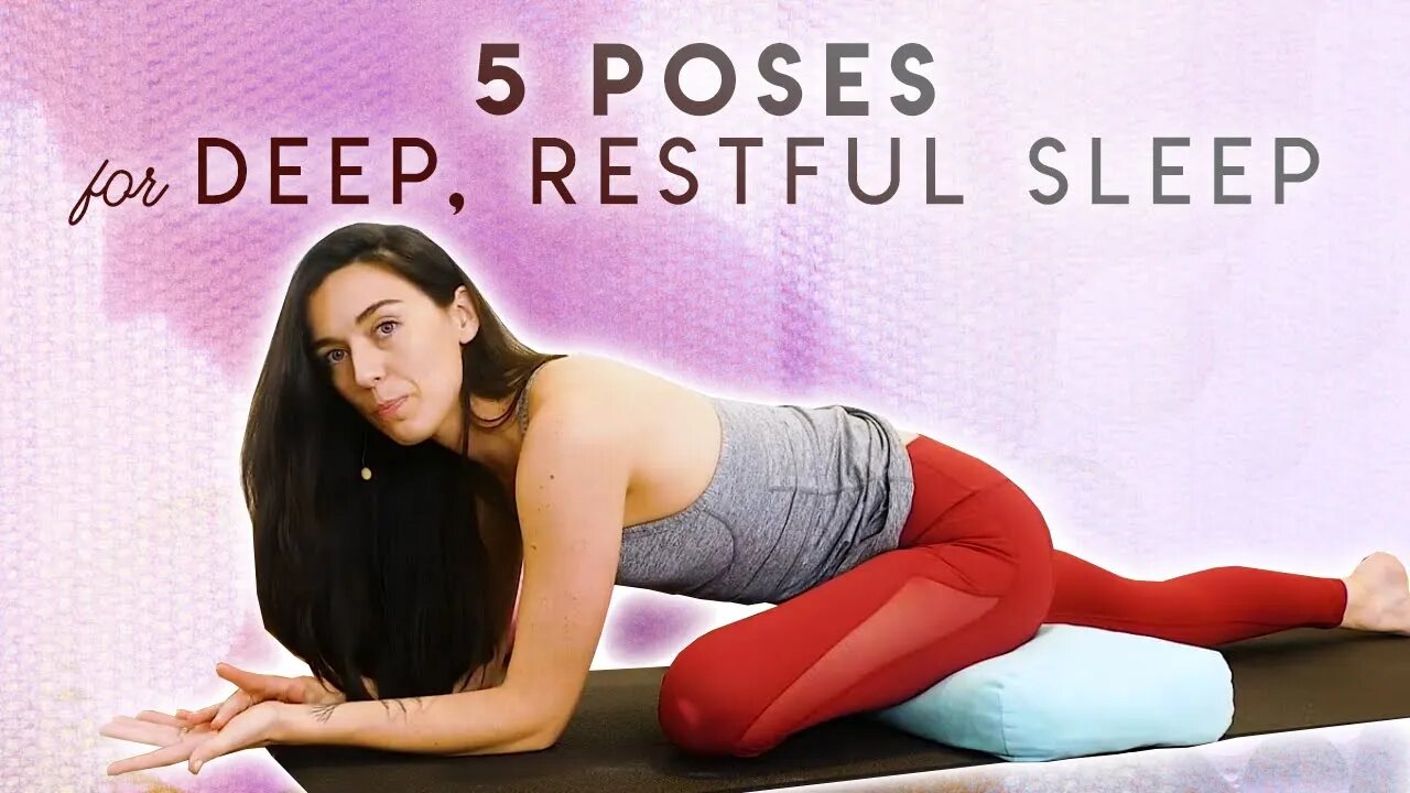 Yoga for Sleep, Stress Relief & Deep Relaxation | 5 Poses w. Julia Marie, Sleep Aid, Breathing Tips