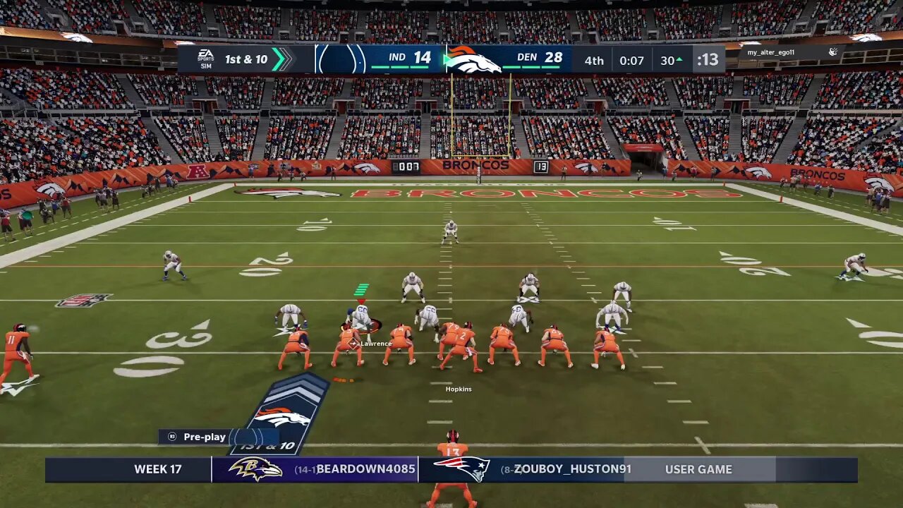 EXECUTIONER747's Live PS4 Broadcast GBL S5W18 vs Broncos