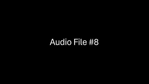 Audio File # 8