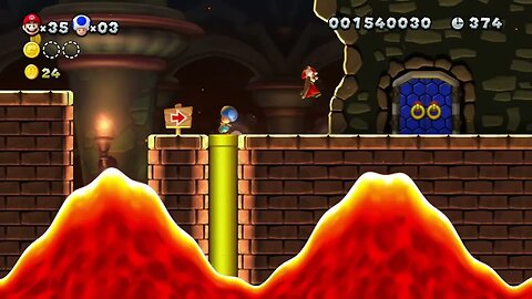 New Super Mario Bros U Soda Jungle Iggy's Volcanic Castle