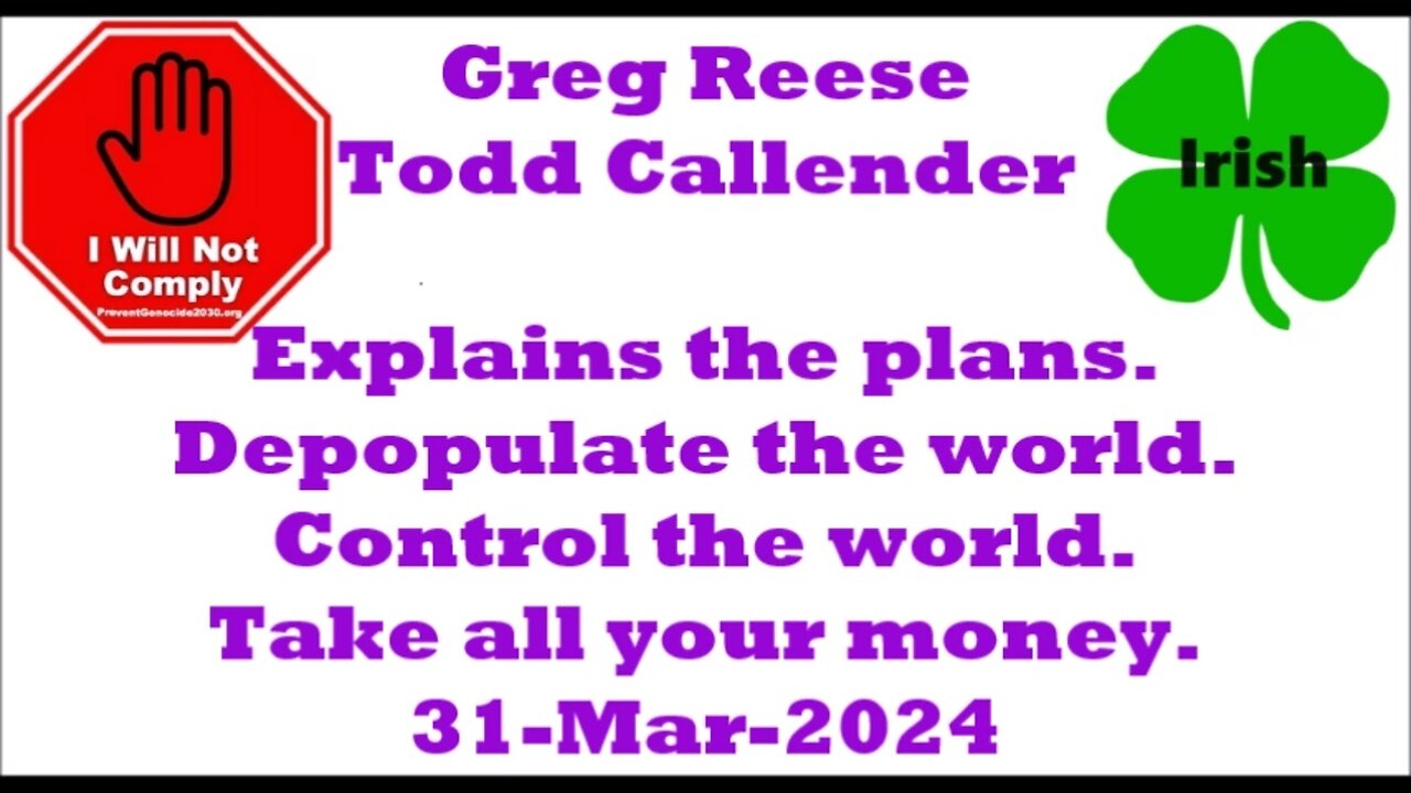 Greg Reese Discusses COVID with Todd Callendar 31-Mar-2024