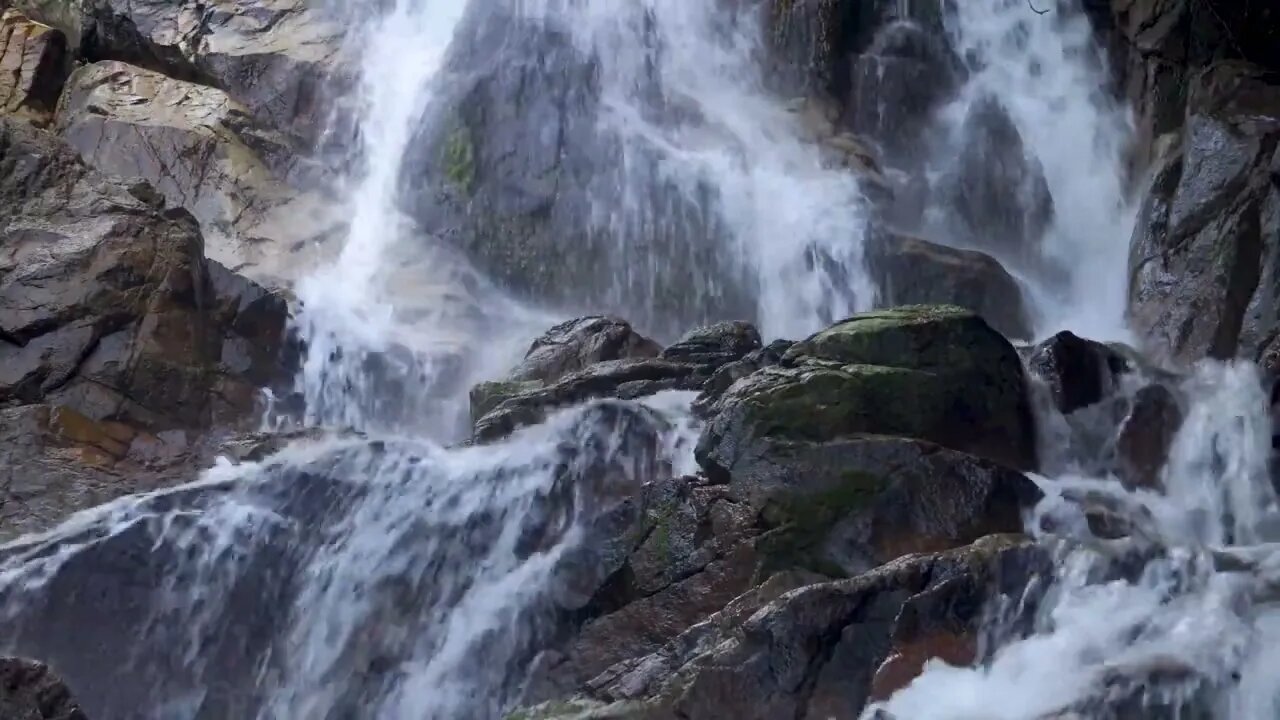 Relaxing music for sleep, yoga, mediation [1hr waterfall sound with sound of music] #relaxation