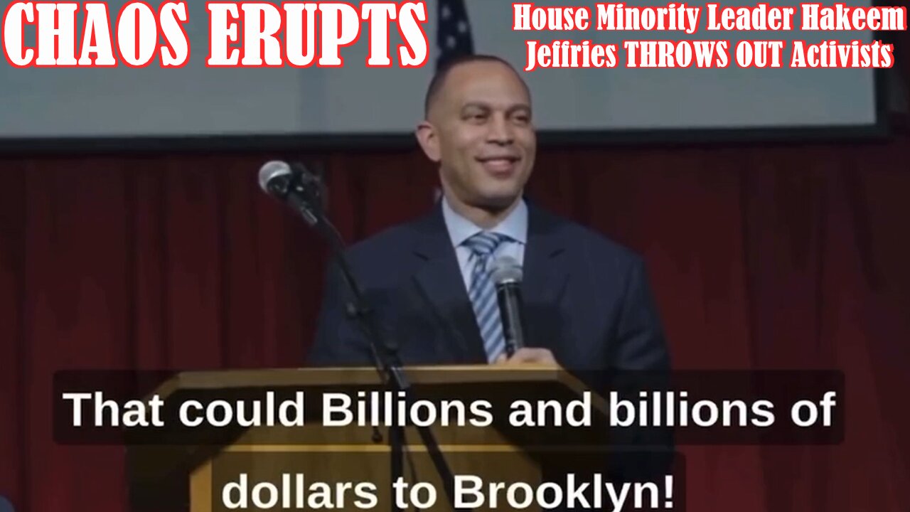 CHAOS ERUPTS: House Minority Leader Hakeem Jeffries THROWS OUT Activists Demanding PEACE