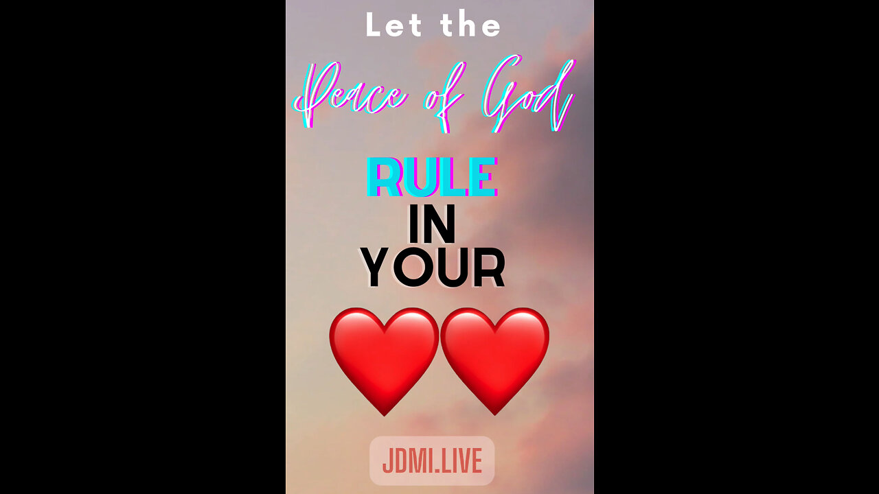 Please 🙏 join Pastor Jerry on Rumble 🔥for “Let The Peace Of God RULE in your Hearts ❤️❤️