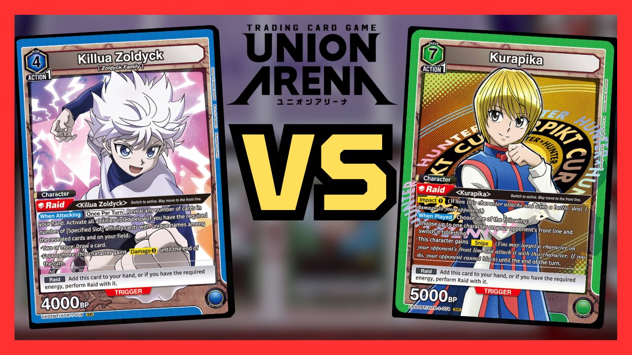 Union Arena Gameplay - Green HxH Kurapika VS Blue HxH Gon/Killua (English)