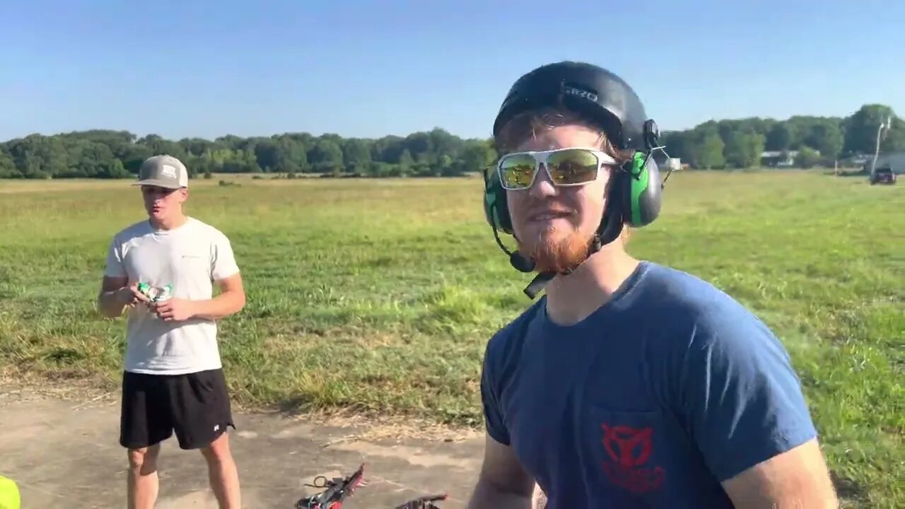 They flew their paramotor in from 50 miles away and then …