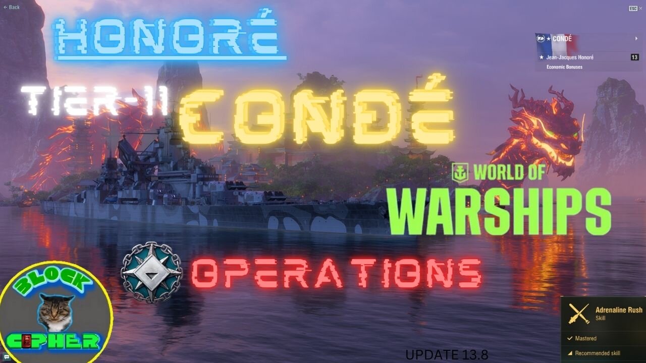 Tier-11 CONDE//Jean-Jaque Honoré//Operations | World of Warships