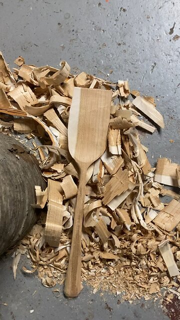 Carved a Spatula and Spoon